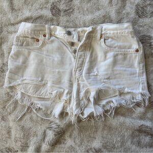 We The Free Frayed Jean Shorts